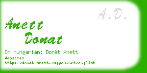 anett donat business card
