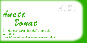 anett donat business card